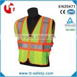 American Europe Style Polyester Mesh High Visibility Lime Green/yellow Safety Reflective Jacket thumbnail-2