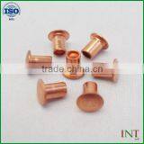 Made in China High Quality Fastener Supply Copper Semi-hollow Rivets