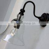 YC Vintage Style Crystal Bell Glass Wall Lamp Modern Creative Light thumbnail-3