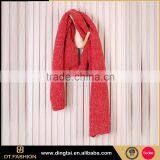 Bright colors woman acrylic scarf scarf fan acrylic knitted scarf for wholesale