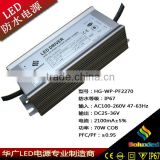 70W Waterproof led driver constant current high power driver