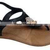 Simple PVC Outsole Ladies Flat Sandals Wood Women Summer Sandals thumbnail-2