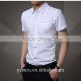 Latest Formal Pictures Office Slim Dress Shirt Short Sleeve Business Shirts for Men thumbnail-3