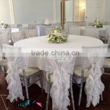 Ruffled chair sashes for wedding