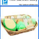 Luffa Wooden Spa Bath Set in Wood Basket