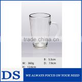 High quality glass water cup with handle