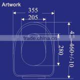 1031 Toilet Seat; New Design Clear Plastic Seat Covers thumbnail-3