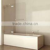 T1233 High Quality Folding Bathtub Frameless Tempered Glass Shower Curved Glass Shower Screen thumbnail-1