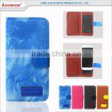 Elegant Blue Belt Loop Universal Leather Case for Mobile Phone for Samsung Series thumbnail-1