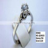Simple Desings 925 Sterling Silver cz Ring QCR033 thumbnail-1