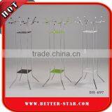 Stainless Steel Coat Hanger Stand, Vertical Clothes Hanger Rack, Standing Hanger