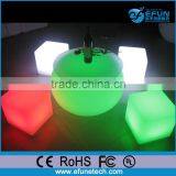 Waterproof Illuminated Bar Furniture Sets,battery Operated 3d Led Plastic Cube Stool