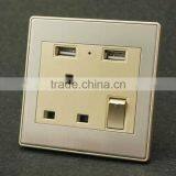 High Quality Usb Wall Mounted Power Outlet Socket Usb Charging Wall Socket