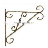 Antique Metal Flower Basket Hanging Hook in Wall thumbnail-1