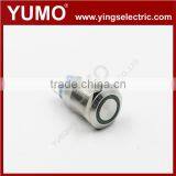 ABS19S-P11-E 19mm Ring LED Lamp Green Metal Push Button thumbnail-1