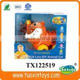 New Pull Line Cow Animal Car With Music Kids' Animal Toys thumbnail-2