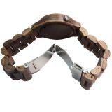 Fashion Walnut Wood Watches All Wood Band Woden Clock thumbnail-3