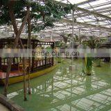 Horticultural Design Hot-Dip Galvanized Steel Pipe Frame Commercial Greenhouse For Holiday thumbnail-5