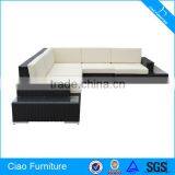 Современный наружный плетенный ратановый мебельный премиум-комплект с диваном thumbnail-3