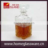 Wholesale 750ml Handmade Clear Whiskey Wine Glass Bottle thumbnail-1