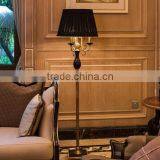 Vase Design Black Marble Floor Lamp With Black Fabric Lampshade thumbnail-1