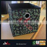 Black & Green Printing Foldable Fabric Storage Bins thumbnail-1