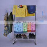 Clothes Airer Drying Rack Extra Large Deluxe 3 Tier Clothes Drying Rail (20M Hanging Space) White and Orange Folding Hangers Fla thumbnail-6