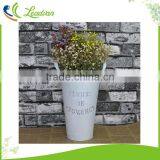 Modern Large Tall Metal Floor Decorative Metal Flower Antique Vase White OEM thumbnail-3