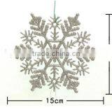 15051809 Hanging Cheap Christmas Plastic Glitter Snowflake thumbnail-2