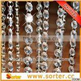 Octagon Clear Color Crystal Bead Chain Curtain thumbnail-1