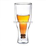 High Quality Clear Down Beer Glass 100 Heat-resistant Glass Cup thumbnail-1