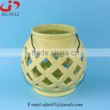 2016 New Deisgn Green Ceramic Hurricane Lamp, Lantern thumbnail-1