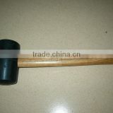 High quality rubber sledge hammer with wood handle