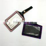 Hot Sale, High Quality Promotion Gift PU Leather Badge Holder With Crystal Gem Decoration thumbnail-5