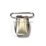 Nickel Plate 1 Inch Fashion High Quality Metal Suspender Clip With Plastic Teeth Inside for Garment thumbnail-1