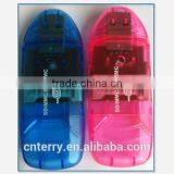 Blue and Pink Hot Selling Multislot USB Card Reader thumbnail-1