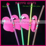 China Supplied Party Decoration Tissue Paper Flamingo Plastic Drinking Straw Flexible