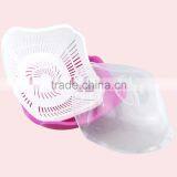 Square Plastic Strainer With Tray and Cover thumbnail-2