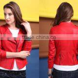 Leather Jacket Women 2015 Spring Women Leather Clothing Outerwear Jackets and Coats Ladies Leather Coat thumbnail-3