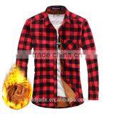 OEM 2016 Fashion Check Latest Shirt Designs for Men , Fleece Casual Shirt Men thumbnail-5