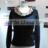 2014 Ladies Knitted Sweater,pullover With Mohair thumbnail-1