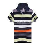 100% Polo T-shirt Design Color Combination Mens Polo Collar Striped t Shirt thumbnail-5
