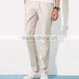Men's Summer Linen Trousers Thin Straight All-match Size Casual Loose Cotton Pants Custom thumbnail-3