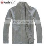 Apparel Manufacturer Pocket Outdoor Wear Plain Grey Xxxxl Men's Polar Fleece Coat thumbnail-1