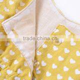 2017 New Design Hot Sale Summer Dress 2017 Wholesale Cotton Clothing Boutique Custom Kids Sleeveless Baby Little Girl Gold Dress thumbnail-3