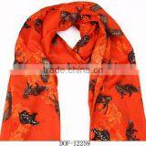 Fashion Popular Chiffon Voile Animal Scarf thumbnail-2