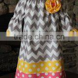 Fancy Christmas Chevron Material Baby Girls Frocks Christmas Dress For Gilrs' Dresses thumbnail-2
