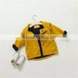 1-6 Years 2017 New Wholesale Autumn Kids Jacket Solid Red Yellow Black Pure Children Clothes thumbnail-3