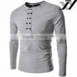 Men Long Sleeve Polo Shirt With Button thumbnail-4