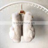 2016 Full Genuine Leather Real Fox Fur Coat Female Short Design Fox Fur Vest Slim Waistcoat Women Fur thumbnail-5